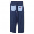 Embroidered jeans with pockets KENZO KIDS for BOY