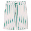 Striped cotton Bermuda shorts KENZO KIDS for BOY