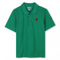 Polo with patch and embroidery KENZO KIDS for UNISEX