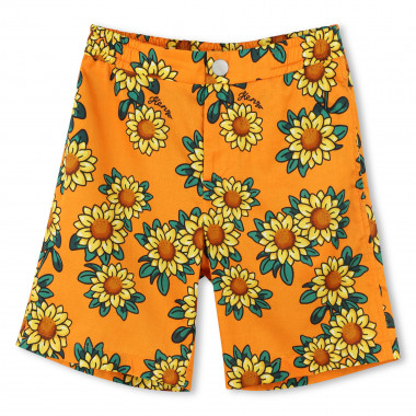 Cotton satin Bermuda shorts KENZO KIDS for BOY