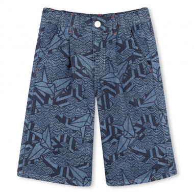 Bermuda en jean imprimé KENZO KIDS pour GARCON