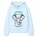 Sweat-shirt à capuche éléphant KENZO KIDS pour GARCON