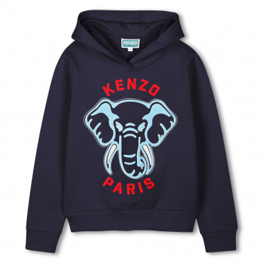 Sweat-shirt à capuche éléphant KENZO KIDS pour GARCON