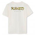 Cotton T-shirt with badge KENZO KIDS for UNISEX