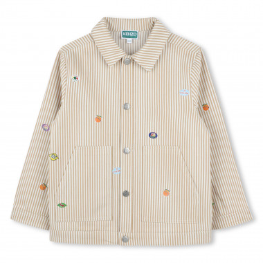 Veste rayée en sergé de coton KENZO KIDS pour UNISEXE