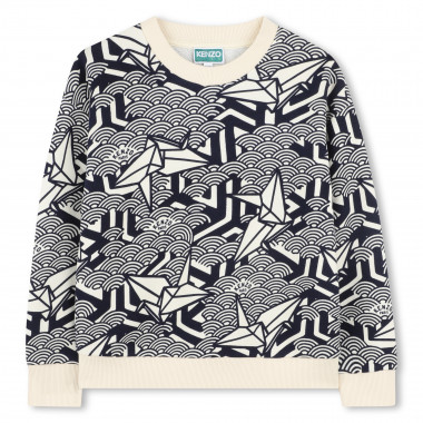 Sweat-shirt molletonné coton KENZO KIDS pour UNISEXE