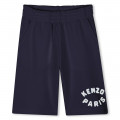 Cotton fleece Bermuda shorts KENZO KIDS for UNISEX