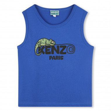 Baumwoll-Tanktop mit Logo KENZO KIDS Für JUNGE