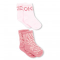 Two-pair set of knitted socks KENZO KIDS for GIRL
