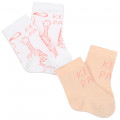 Lot de 2 paires de chaussettes KENZO KIDS pour UNISEXE
