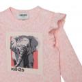 Organic cotton tricot jumper dress KENZO KIDS for GIRL