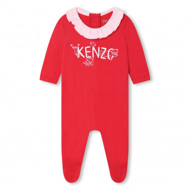 Pyjama à col volanté en coton KENZO KIDS pour FILLE