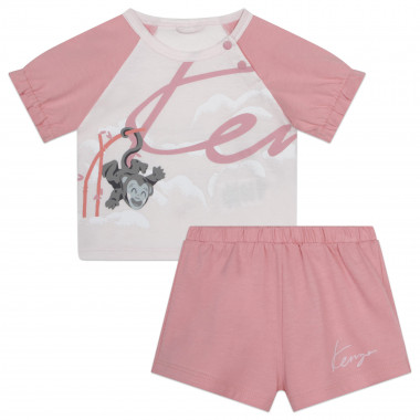 CONJUNTO T-SHIRT+SHORT KENZO KIDS para RAPARIGA