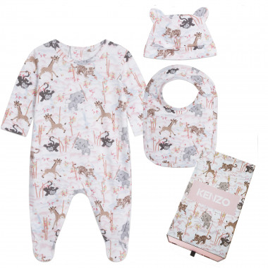 Ensemble 3 pièces en coton KENZO KIDS pour FILLE