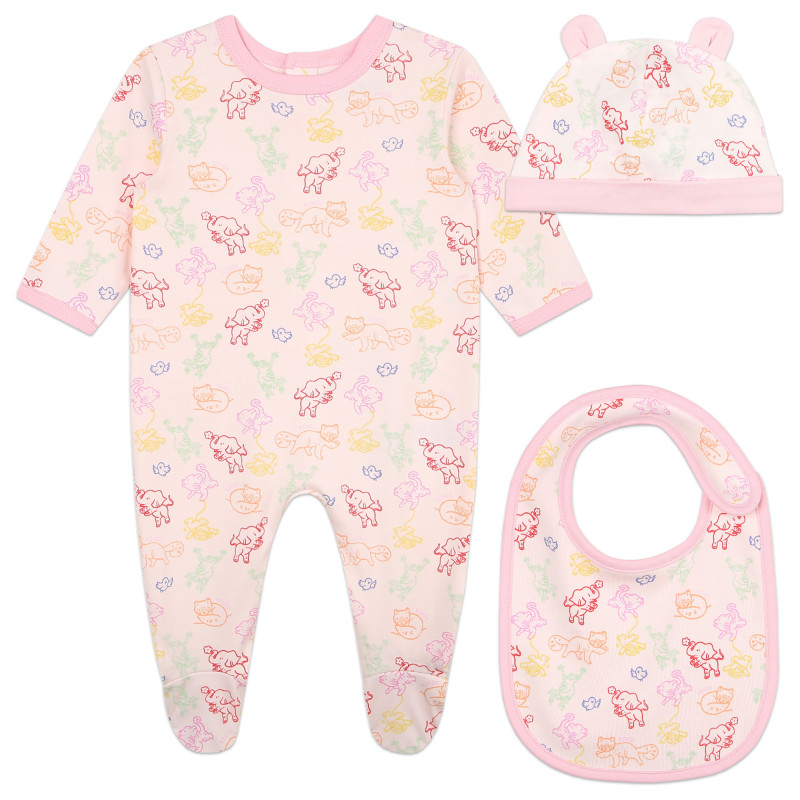 KENZO KIDS Ensemble pyjama et accessoires bebe rose Kids around