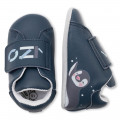 Leather hook-and-loop slippers KENZO KIDS for UNISEX