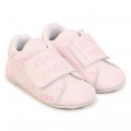 Chaussons en cuir à bande auto-agrippante KENZO KIDS pour UNISEXE