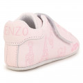 Chaussons en cuir à bande auto-agrippante KENZO KIDS pour UNISEXE