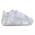 Chaussons en cuir à bande auto-agrippante KENZO KIDS pour UNISEXE