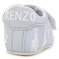 Chaussons en cuir à bande auto-agrippante KENZO KIDS pour UNISEXE
