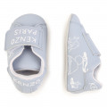 Chaussons en cuir à bande auto-agrippante KENZO KIDS pour UNISEXE