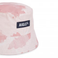 Printed sun hat with label AIGLE for GIRL