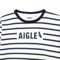 T-shirt rayé coton majoritaire AIGLE pour FILLE