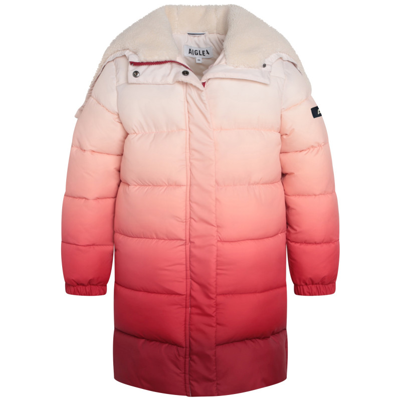 AIGLE Hooded water-repellent jacket girl red - | Kids around