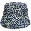 Printed sun hat with patch AIGLE for BOY