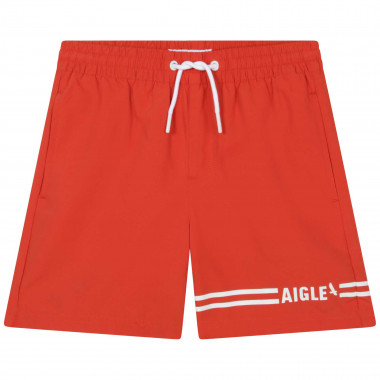 Striped swim shorts with logo AIGLE for BOY