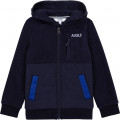 Zip hooded dual-fabric jumper AIGLE for BOY