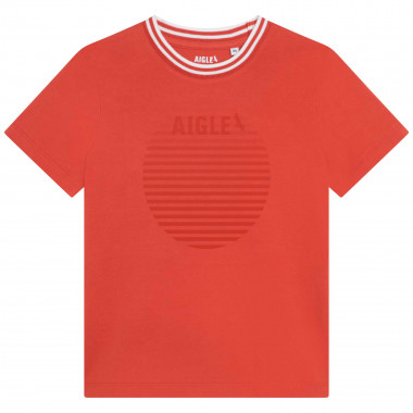 Printed T-shirt with stripes AIGLE for UNISEX