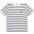 Striped T-shirt with patch AIGLE for UNISEX