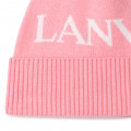 Cotton tricot and wool hat LANVIN for GIRL