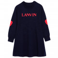 Cotton tricot and wool dress LANVIN for GIRL