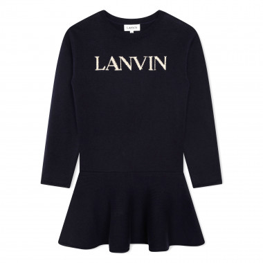 Frilled knitted dress LANVIN for GIRL