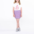 Jupe molletonnée à rayures LANVIN pour FILLE