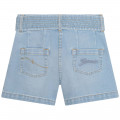 Shorts in jeans con cintura LANVIN Per BAMBINA