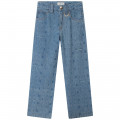 Wide-legged cotton jeans LANVIN for GIRL