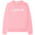 Cotton and wool knitted jumper LANVIN for GIRL