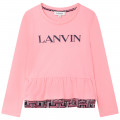 Frilled interlock T-shirt LANVIN for GIRL