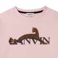Sweat-shirt avec logo pailleté LANVIN pour FILLE