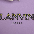 Sweat-shirt à capuche en coton LANVIN pour FILLE