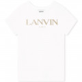 Golden logo T-shirt LANVIN for GIRL