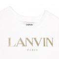 Golden logo T-shirt LANVIN for GIRL