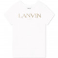 T-shirt met goudkleurig logo LANVIN Voor