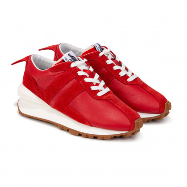 Low-top lace-up leather trainers LANVIN for GIRL