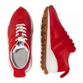Low-top lace-up leather trainers LANVIN for GIRL