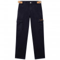 Cotton and linen trousers LANVIN for BOY