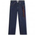 Cotton-rich straight jeans LANVIN for BOY